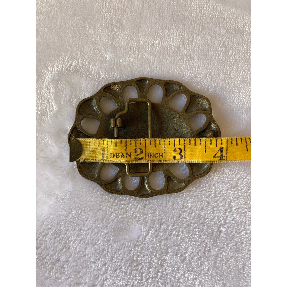 Antiqued Bronze-Tone Removable Metal Belt Buckle - Picture 3 of 4